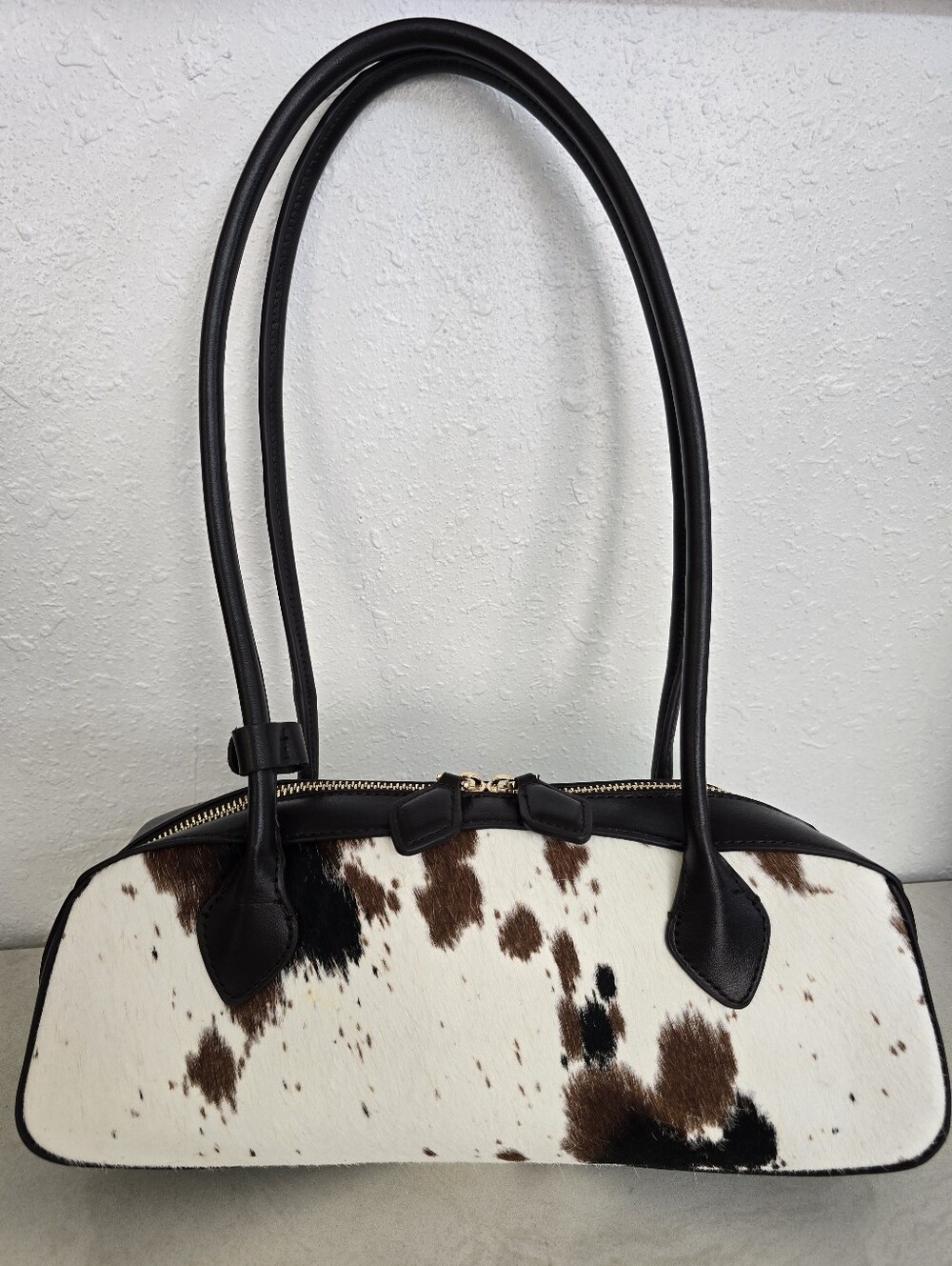 House Of Harlow 1960 Brown and White Cowhide Shoulder Bag